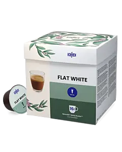 Kaffekapslen Flat White Packung und Kapsel f&uuml;r Dolce Gusto
