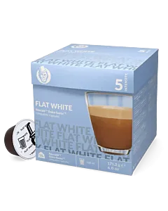 Kaffekapslen Flat White Packung und Kapsel f&uuml;r Dolce Gusto
