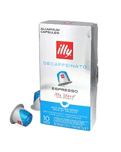 illy Decaffeinato Packung und Kapsel f&uuml;r Nespresso
