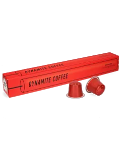 Kaffekapslen Dynamite Coffee Packung und Kapsel f&uuml;r Nespresso
