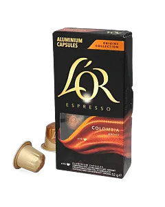 L'OR Colombia Packung und Kapsel f&uuml;r Nespresso&reg;