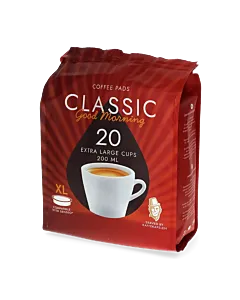 Kaffekapslen Classic 20 package and pods for Senseo