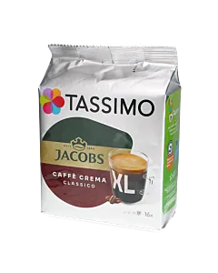 Jacobs Caff&egrave; Crema Classico XL package and capsule for Tassimo