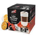 Café René Latte Macchiato Caramel Packung und Kapsel für Dolce Gusto

