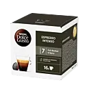 Nescafé Espresso Intenso Packung und Kapsel für Dolce Gusto
