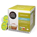 Nescafé Cappuccino Skinny & Unsweetened Packung und Kapsel für Dolce Gusto
