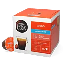 Nescafé Lungo Decaffeinato package and capsule for Dolce Gusto