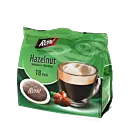 Café René Hazelnut Packung und Pods für Senseo
