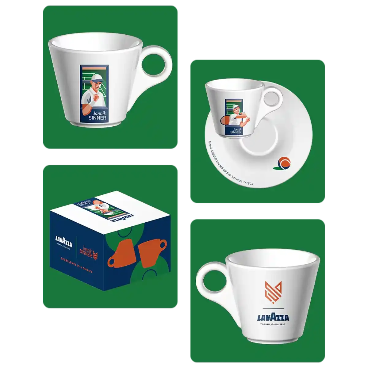 Jannik Sinner Grass Edition Espresso-Set