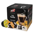 Café René Café Vanilla Packung und Kapsel für Dolce Gusto

