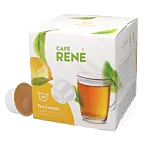 Café René Lemon Tea Packung und Kapsel für Dolce Gusto
