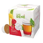 Café René Lemon & Raspberry Tea Packung und Kapsel für Dolce Gusto
