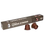 Kaffekapslen Lungo Strong Premium Packung und Kapsel für Nespresso
