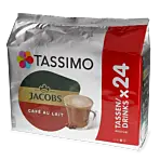 Jacobs Café au Lait Big Pack Packung und Kapsel für Tassimo
